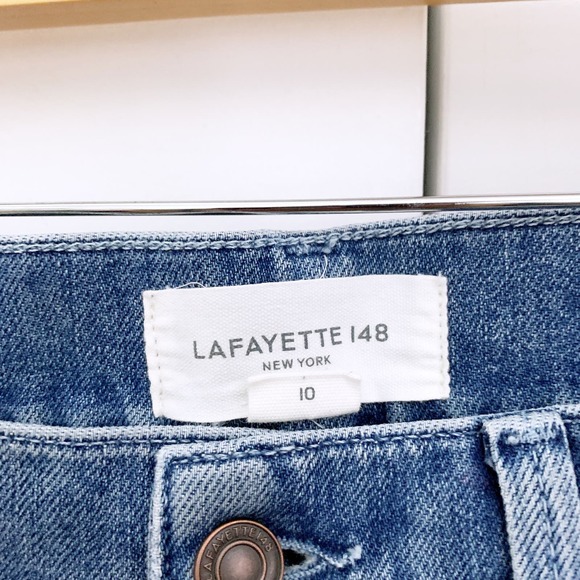 Lafayette 148 New York LI48 Denim Reeve Straight Jeans - Picture 12 of 13